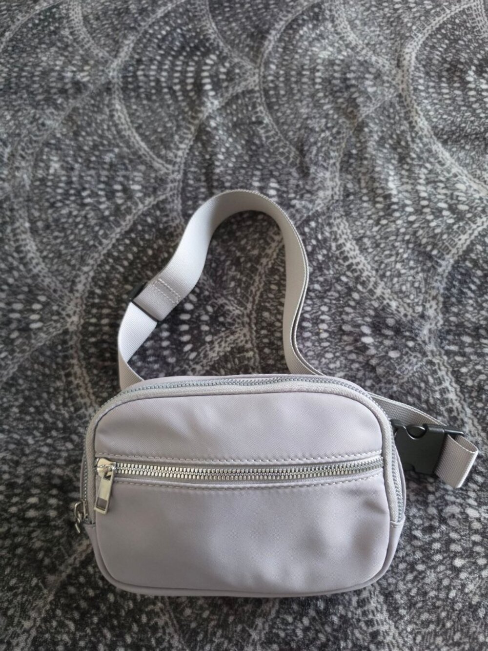 Light Gray Adjustable Crossbody Belt Bag